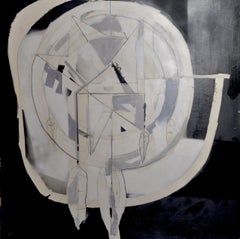 White Shield, Painting, Oil on Wood Panel