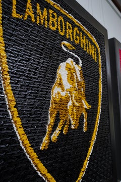 Mosaico en técnica mixta en homenaje a Lamborghini
