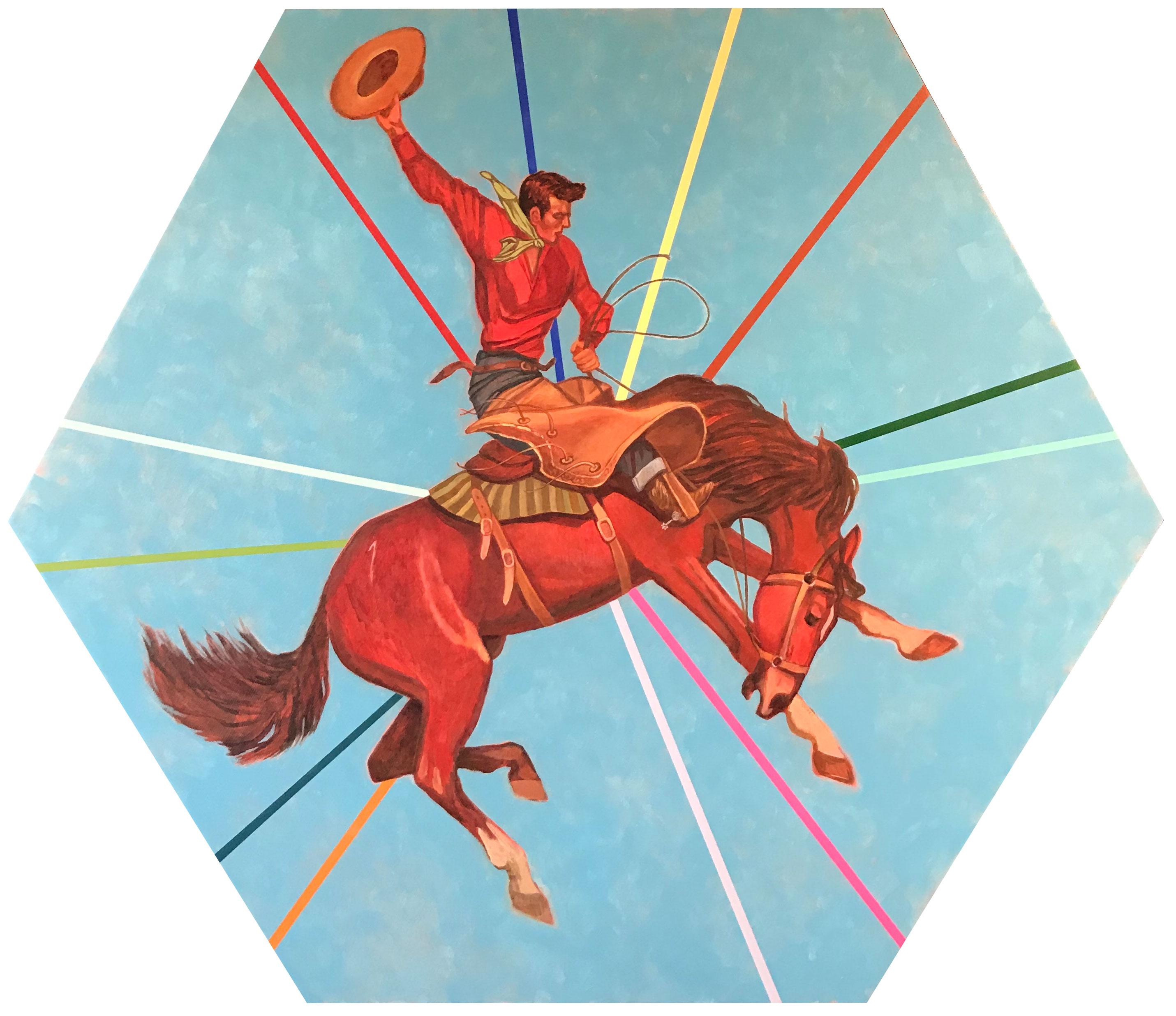 Kevin Chupik Figurative Painting - Rodeo King