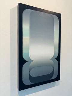 Wide Open - peinture acrylique géométrique abstraite originale - œuvre d'art contemporaine