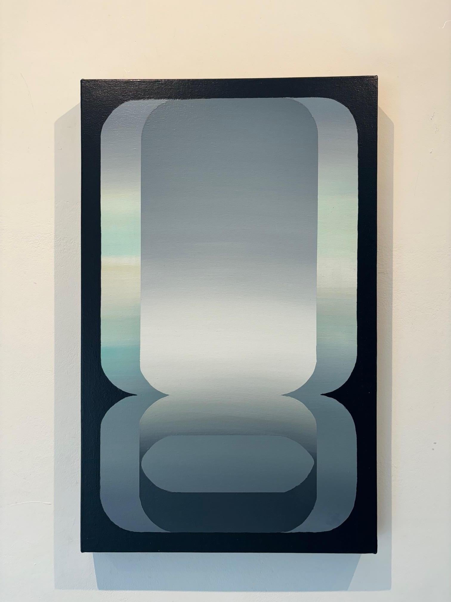 Wide Open - pittura acrilica astratta geometrica originale - opera d'arte contemporanea in vendita 1