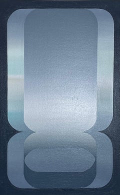 Wide Open-pintura acrílica geométrica abstracta original-obra de arte contemporánea