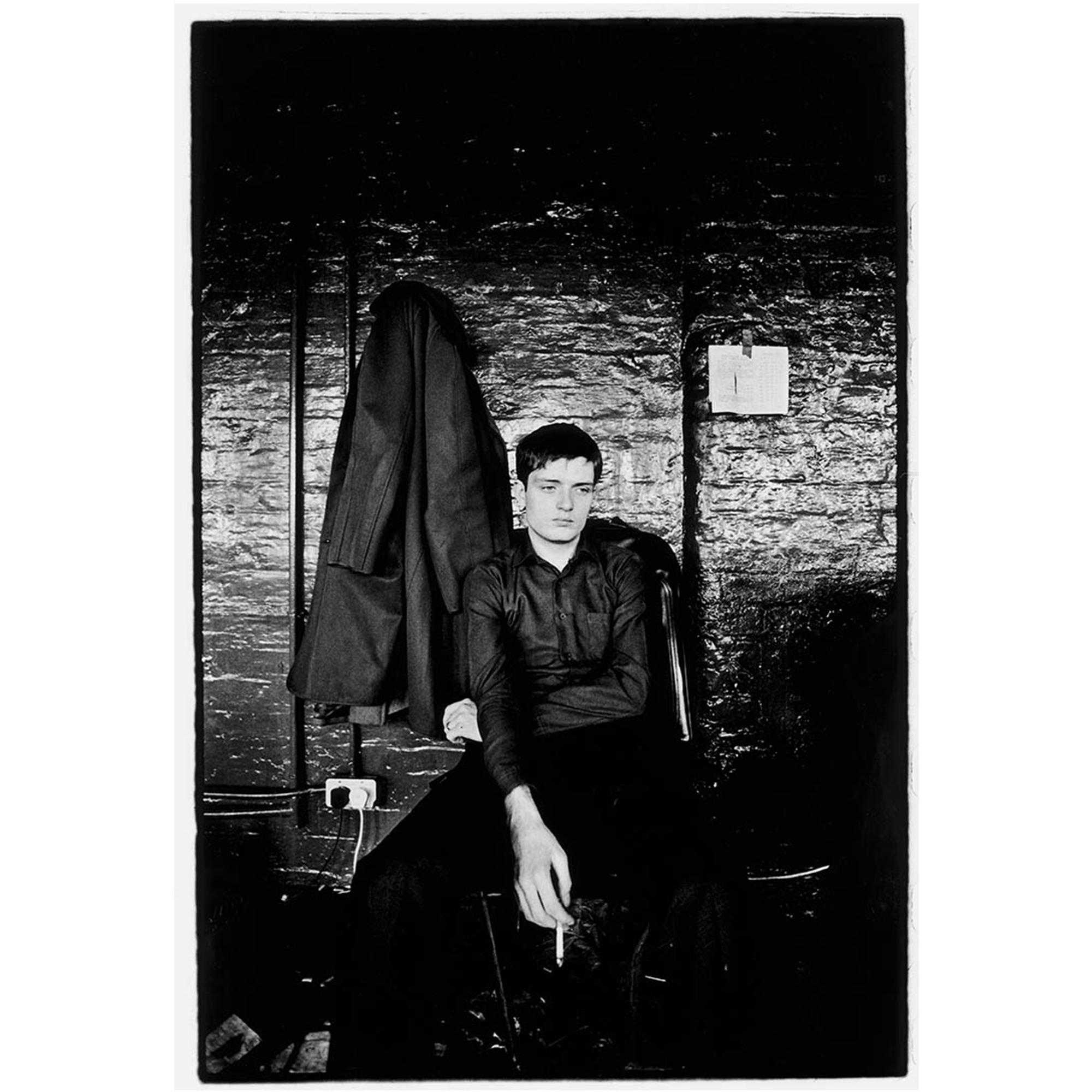 Kevin Cummins Black and White Photograph - Ian Curtis of Joy Division