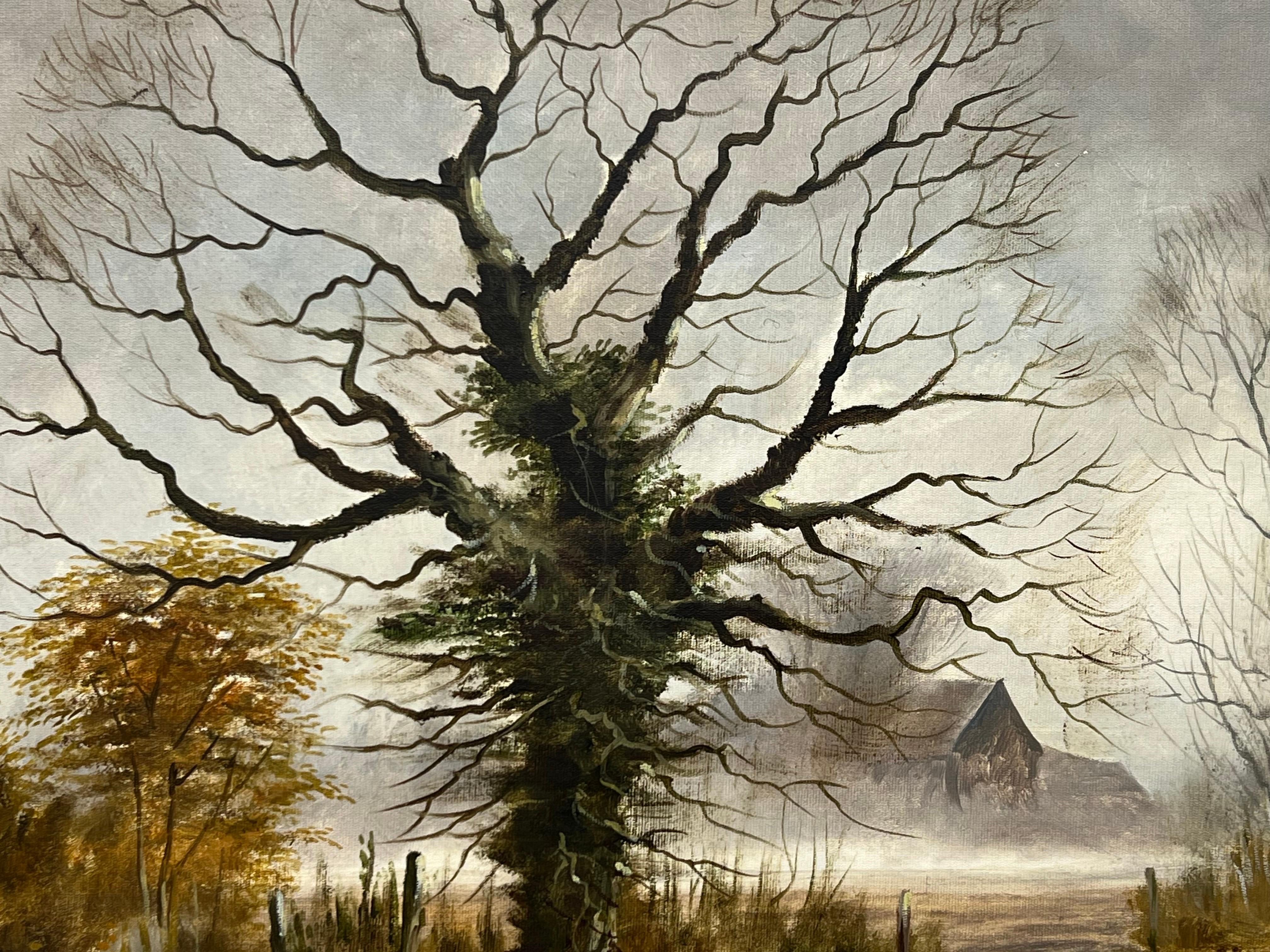 Lane's in inverno nel Suffolk, nella campagna inglese, di un artista britannico in vendita 6