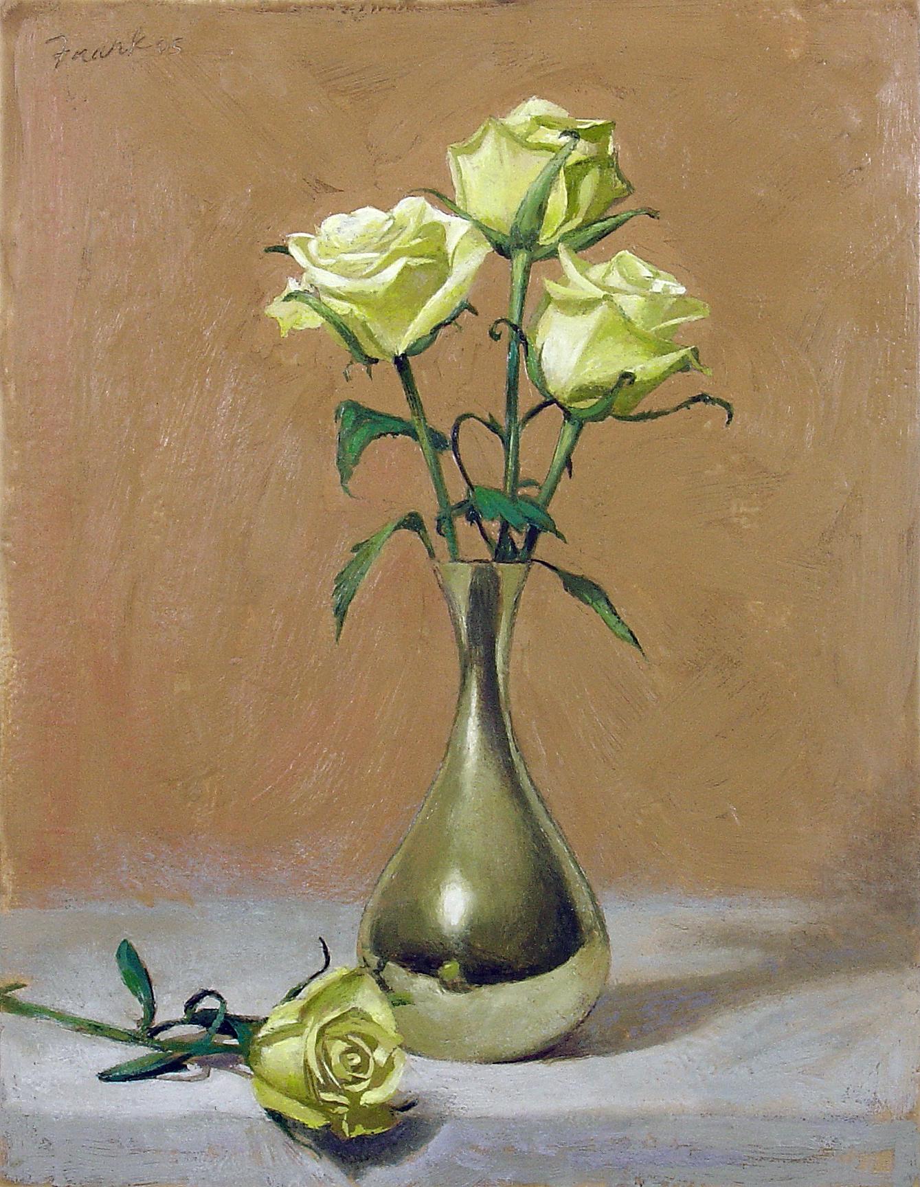 Kevin Frank Figurative Painting - Jade Roses