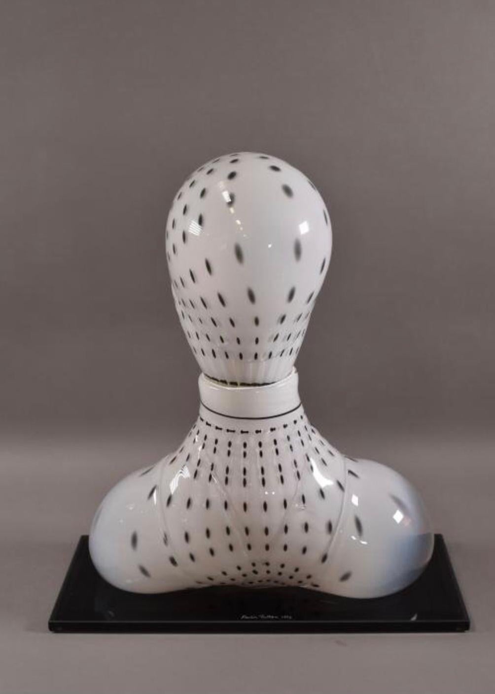 Kevin Fulton 1993 Art Glass Figural Bust For Sale 12