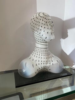 Kevin Fulton 1993 Busto figurativo de vidrio artístico