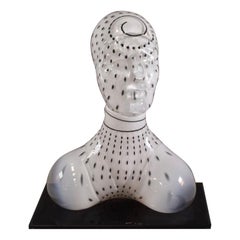 Kevin Fulton 1993 Art Glass Figural Bust