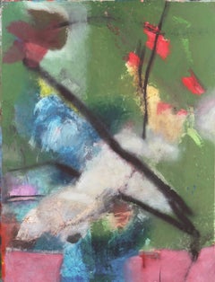 'Abstract in Orchid and Jade', San Francisco Art Institute, Large Bay Area Oil 