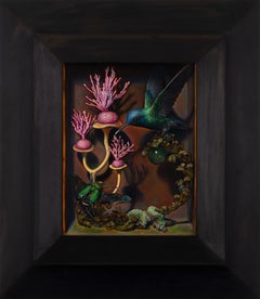 Diorama avec corail rose