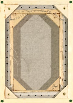 "Dried Flowers in Raku Vase", Oil painting by Kevin Knopp in artist made frame