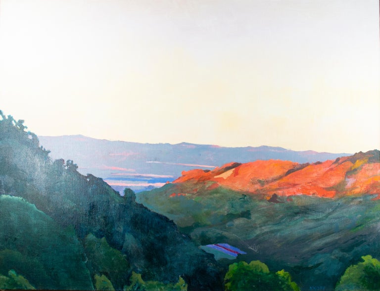 'King's Bluff, La Crosse' original oil landscape painting signed by Kevin Knopp For Sale 1