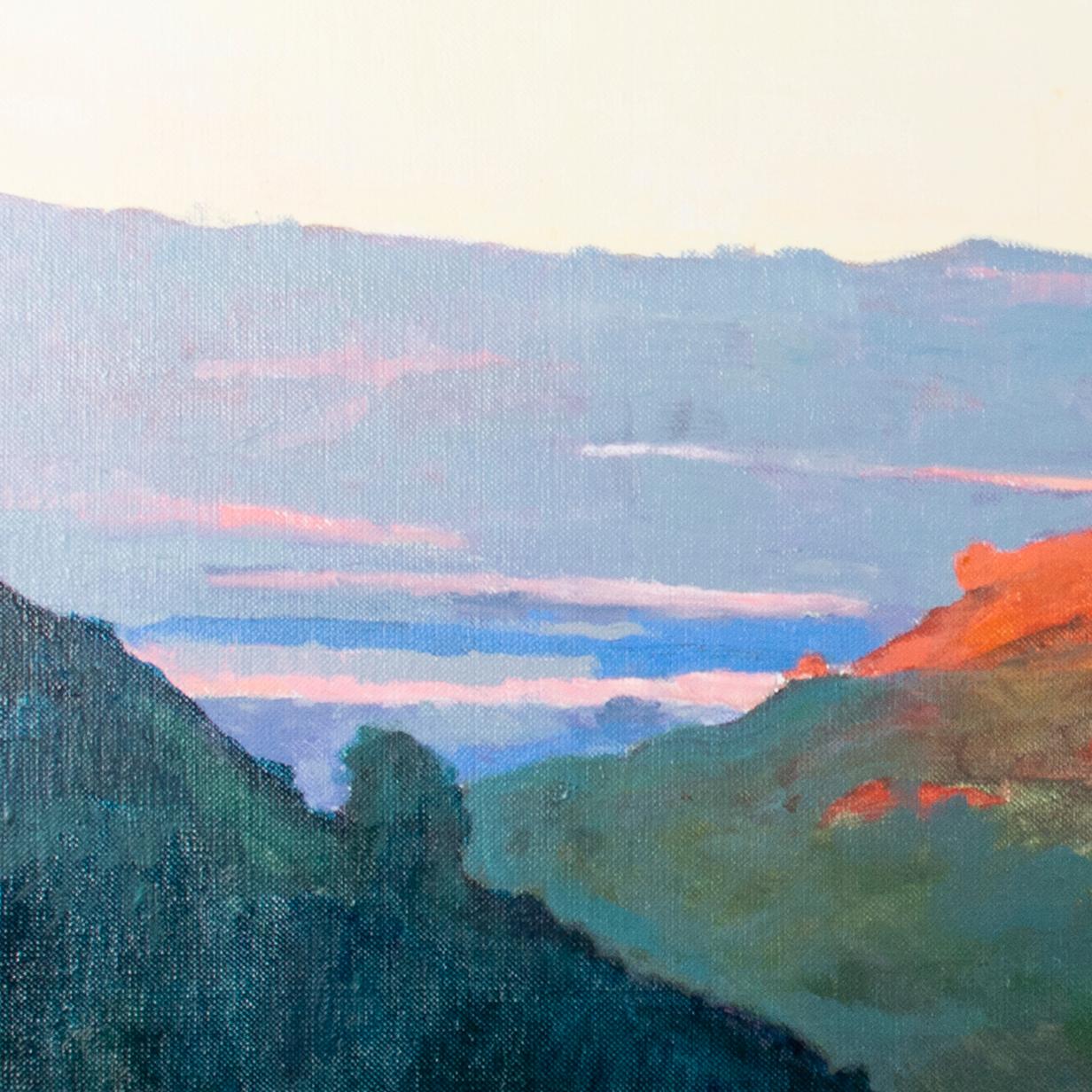 'King's Bluff, La Crosse' original oil landscape painting signed by Kevin Knopp For Sale 1