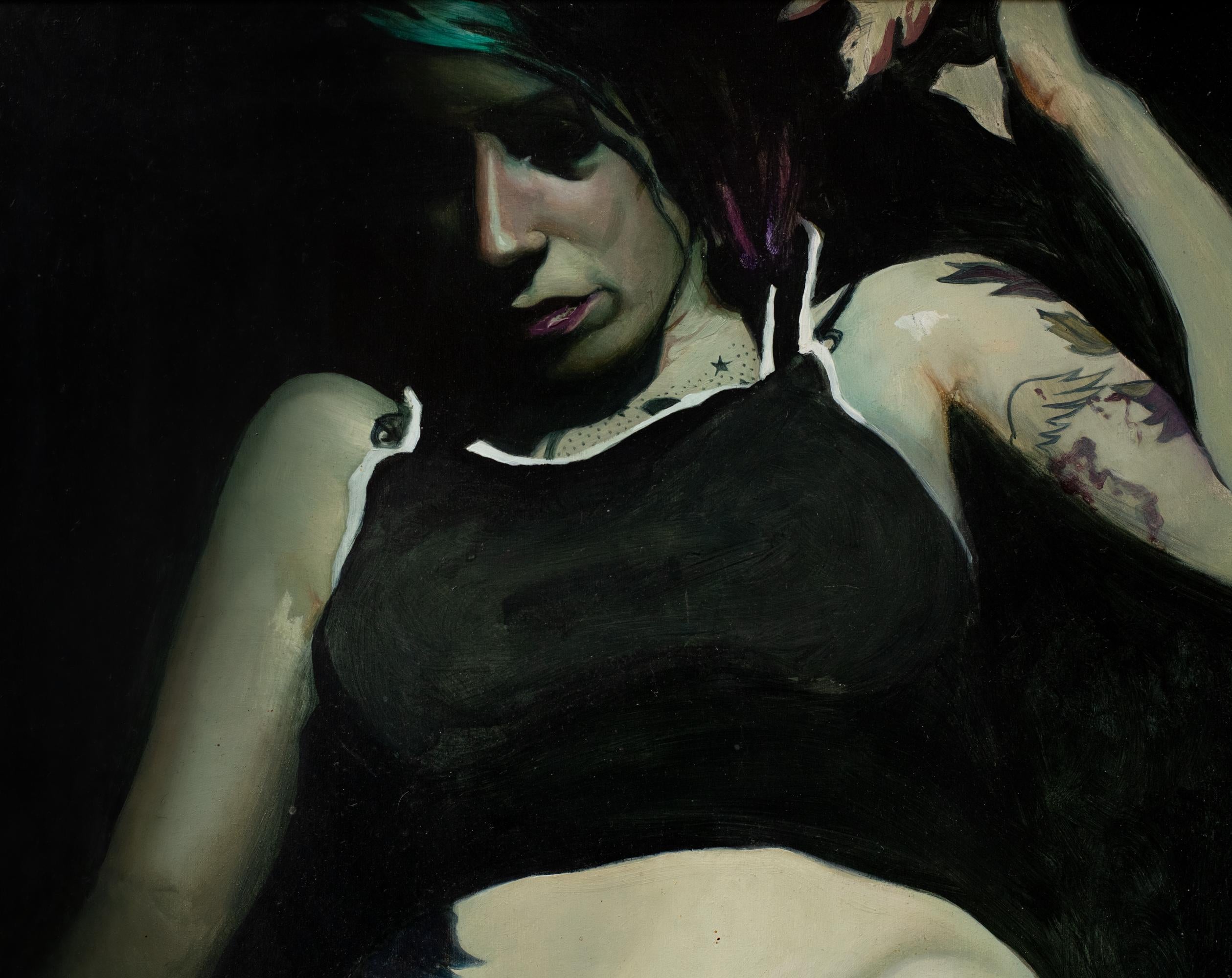 Tigre Blu - Painting Contemporaneo di Kevin Llewellyn