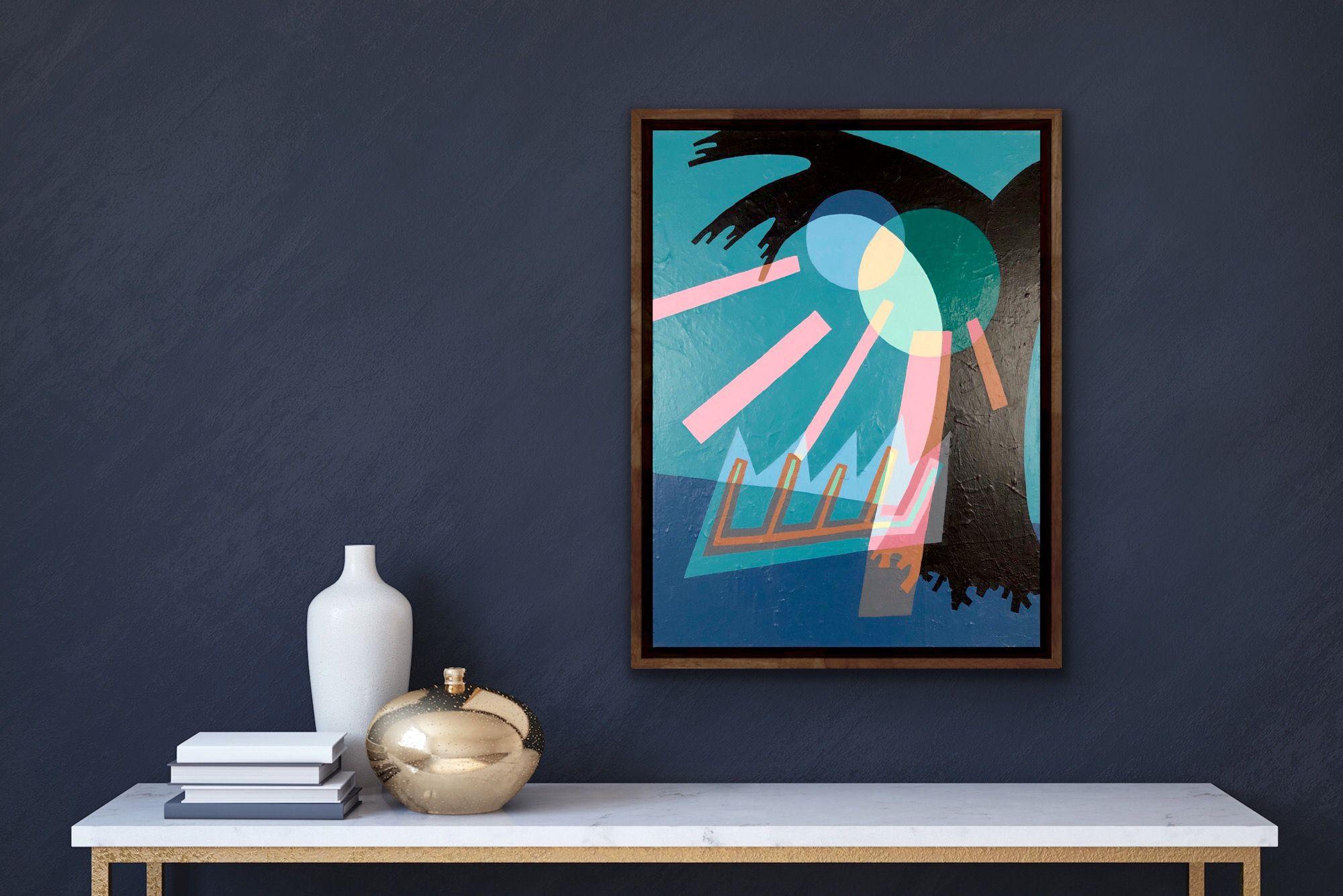 Sole di sera, Pittura, Acrilico su tela - Painting di Kevin Matheson