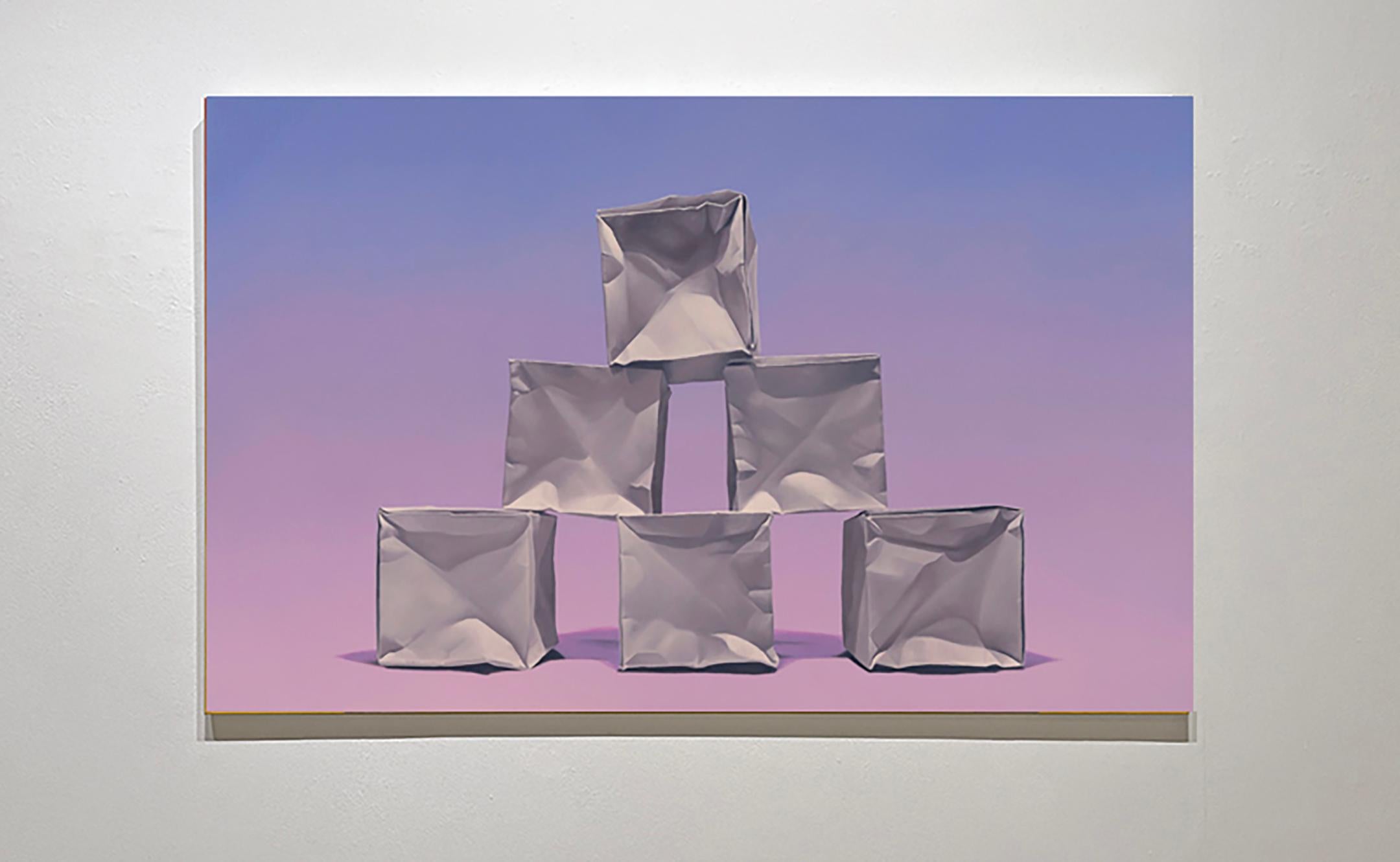 ALTOCUMULUS - Realism / Colorful / Origami - Painting by Kevin Palme