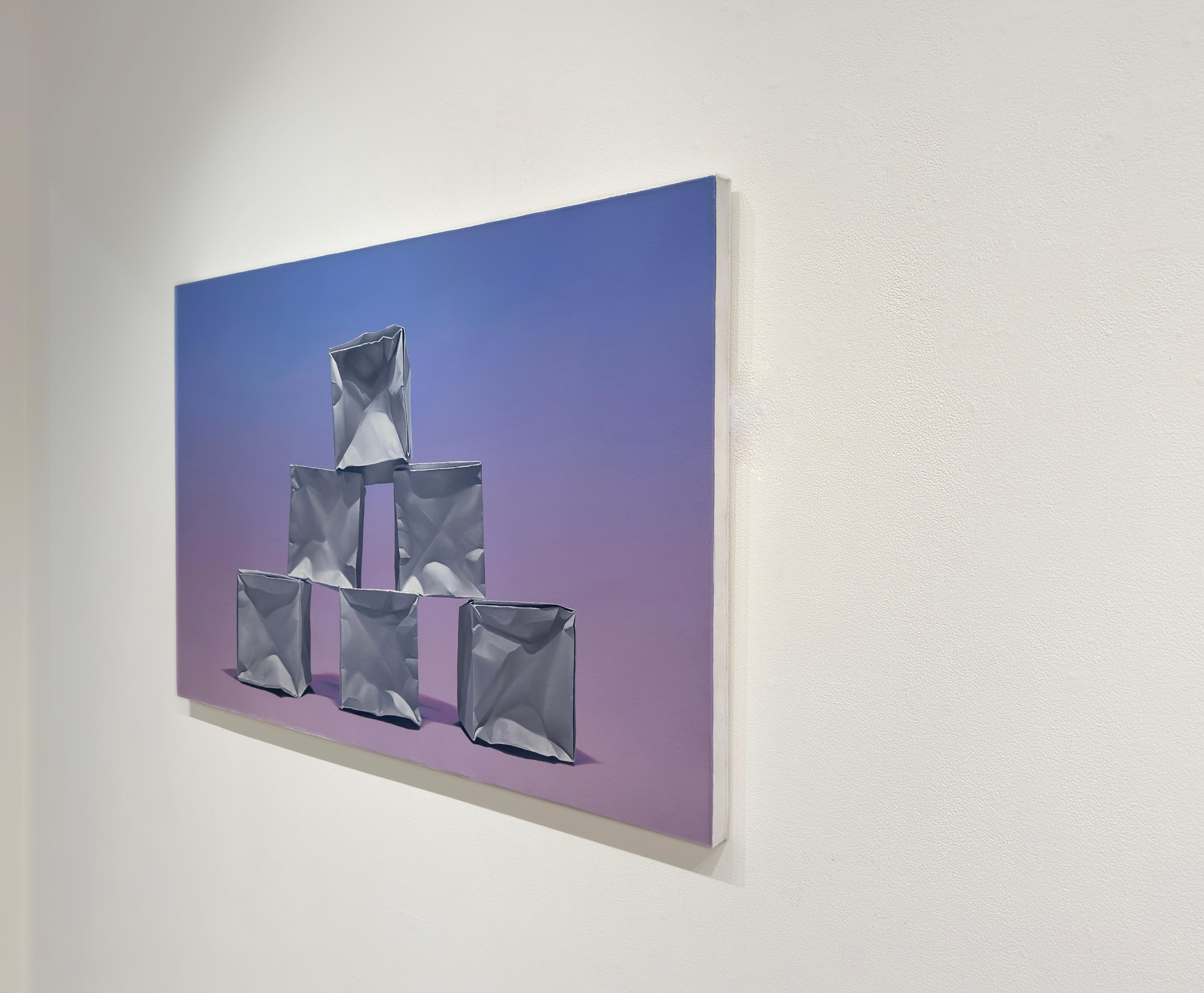 ALTOCUMULUS - Realism / Colorful / Origami - Contemporary Painting by Kevin Palme