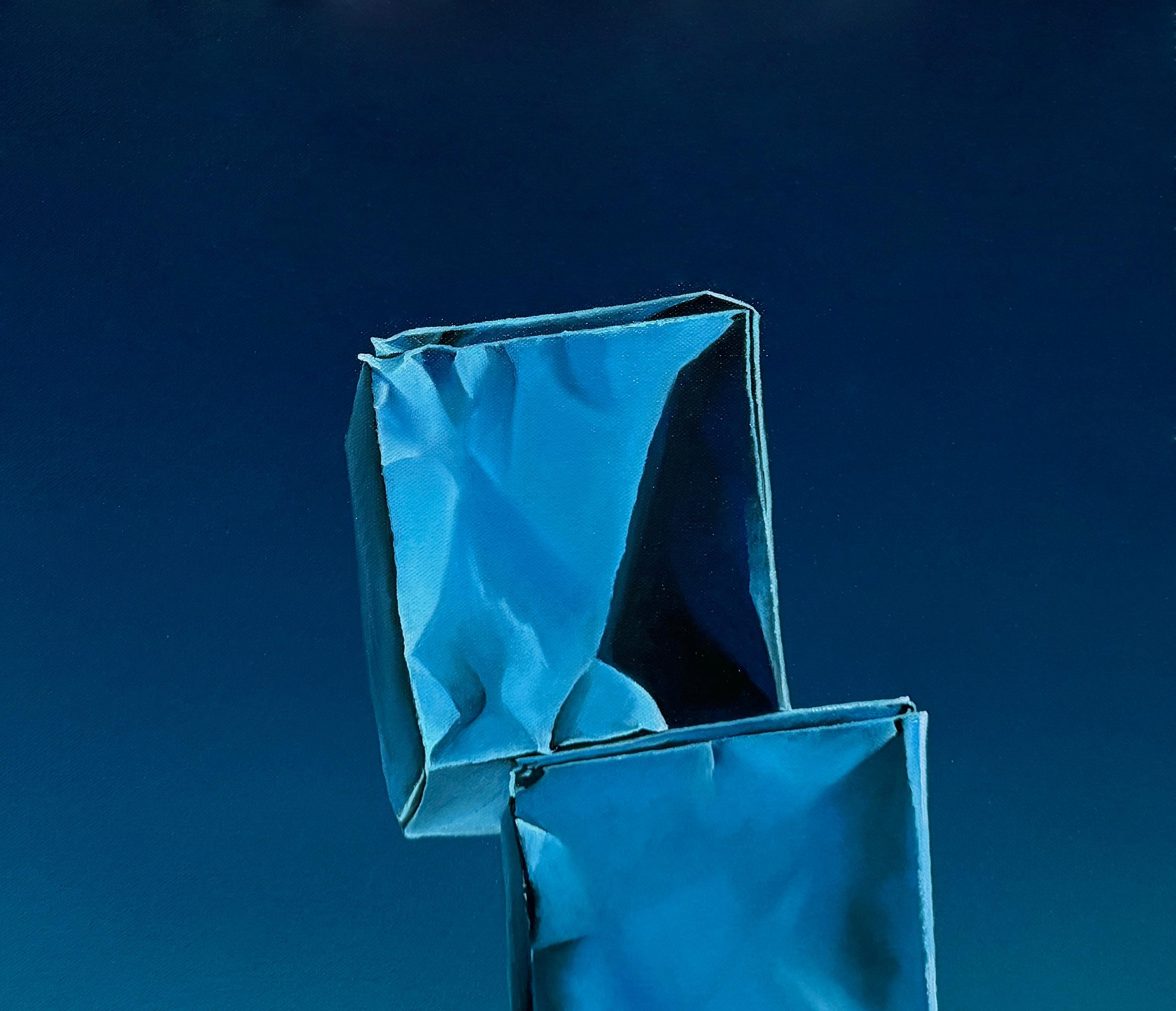 Pittura a olio originale di Kevin Palme.

Attraverso costruzioni effimere di cubetti di ghiaccio e scatole di carta origami, Kevin Palme (nato nel 1976, Morristown, NJ) cerca di trasmettere la natura transitoria della vita. 

Come spiega l'artista,