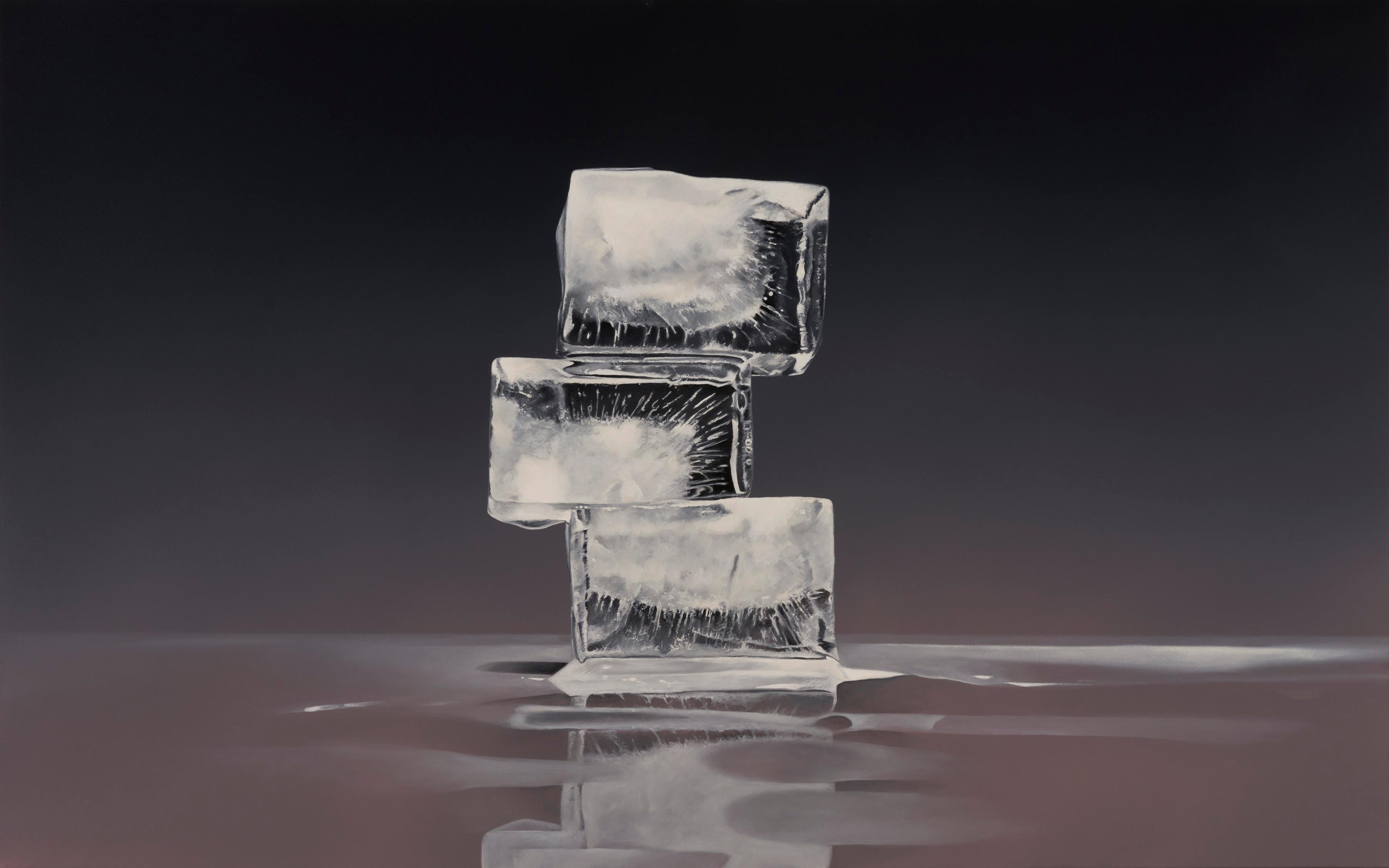 Still-Life Painting di Kevin Palme - REMOTO - Fotorealismo / Natura morta / Cubetti di ghiaccio / Contemporaneo
