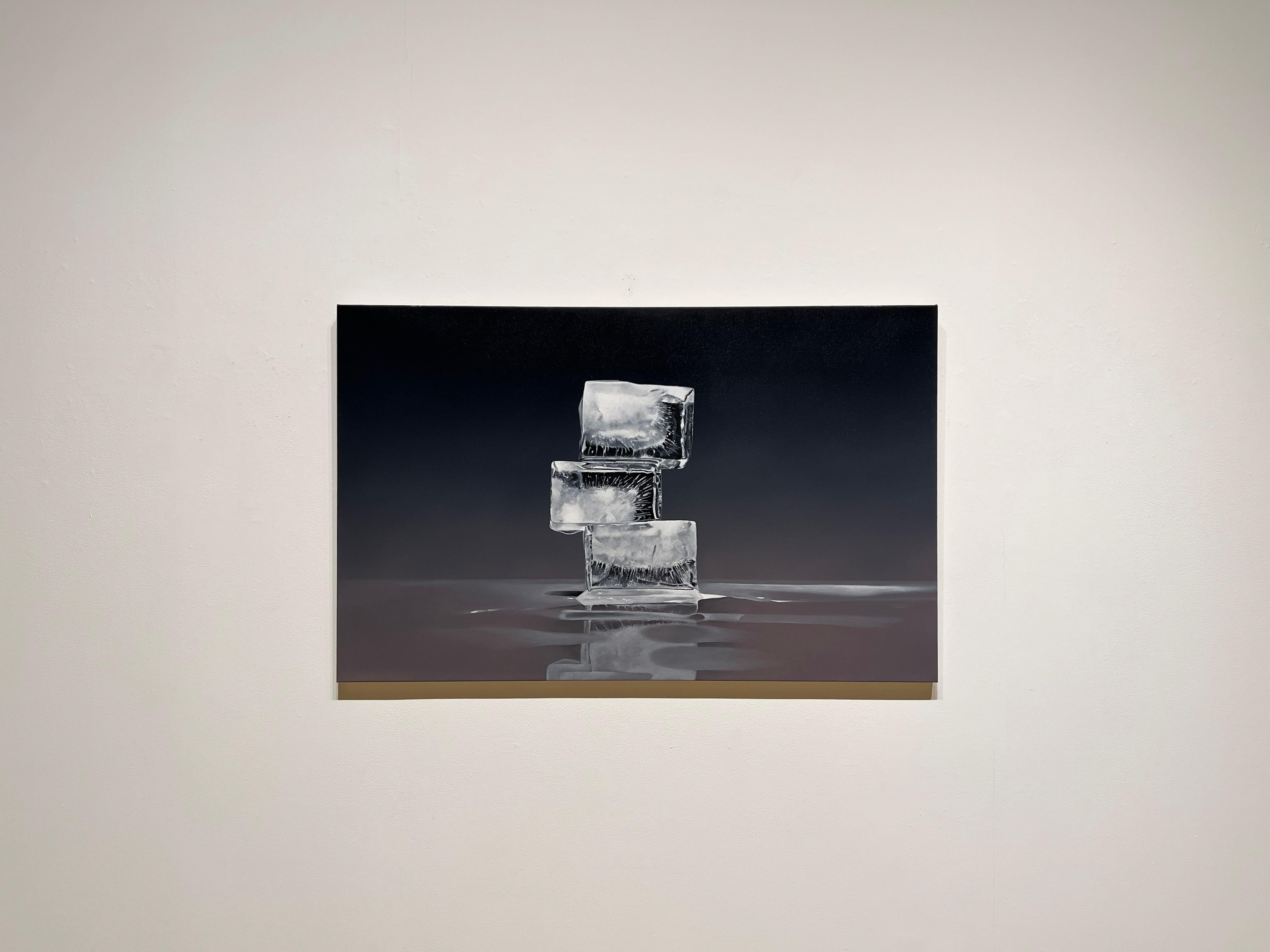 REMOTO - Fotorealismo / Natura morta / Cubetti di ghiaccio / Contemporaneo - Painting di Kevin Palme