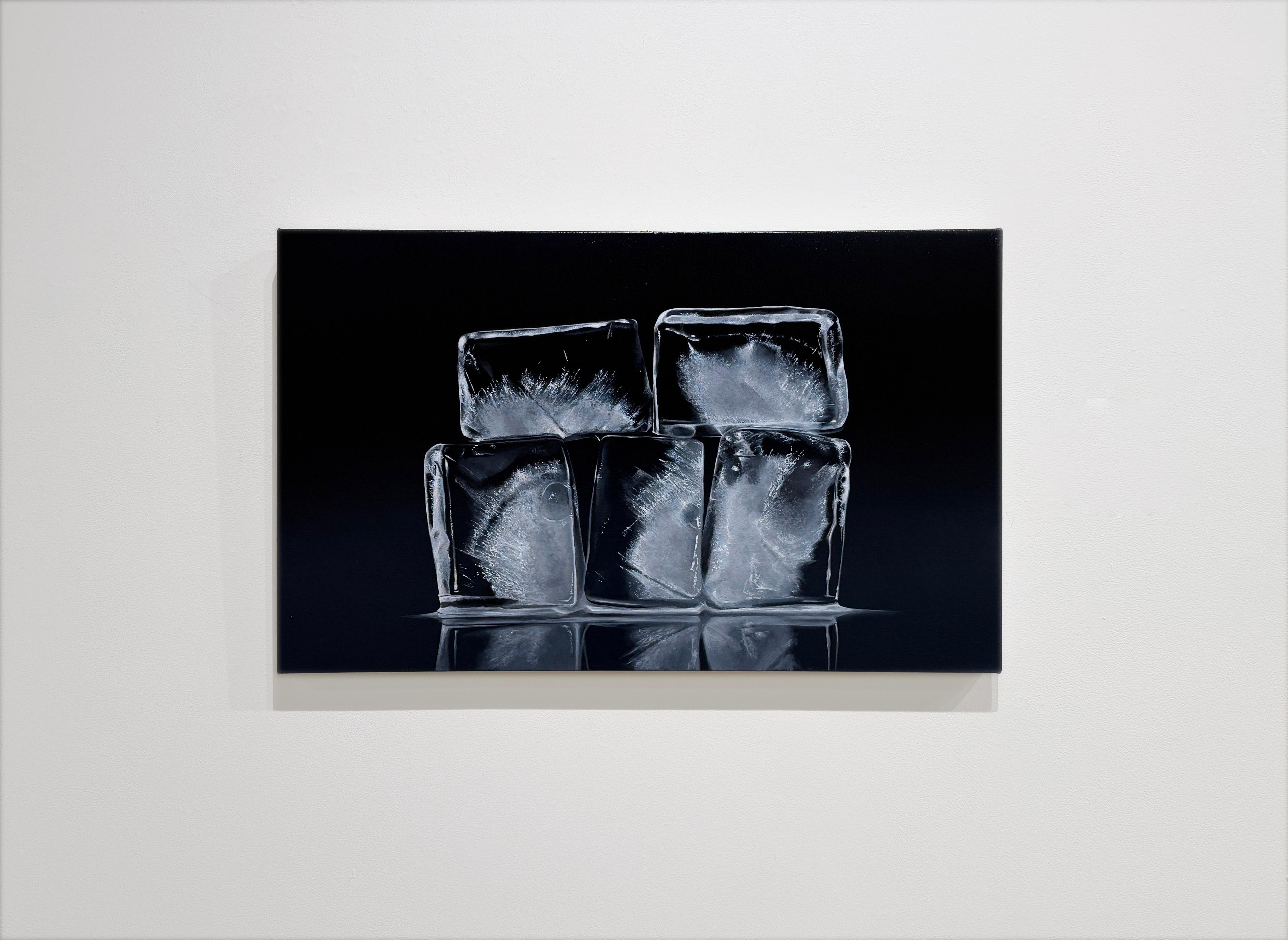 REPRIEVE - Still Life, Ice Cube, Realism - Painting by Kevin Palme