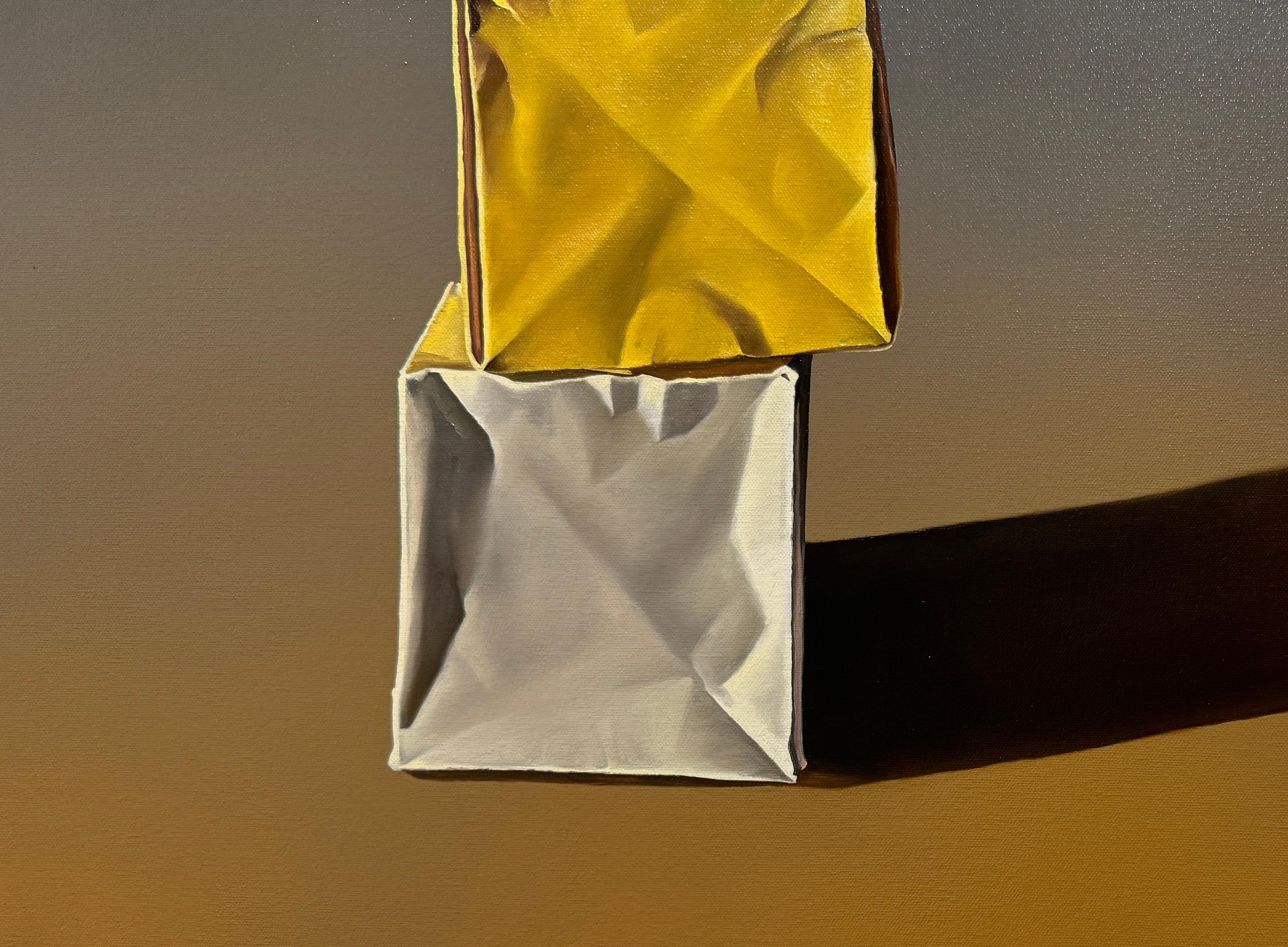 SCATOLE DI CARTA: GRADIENTE CALDO SU GRIGIO CALDO - Realismo / Origami di carta / Natura morta - Painting Contemporaneo di Kevin Palme 