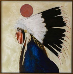 Morning Fog Original Kevin Red Star Crow Native American Western Art Painting
