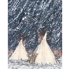 First Snow, Signed Serigraph by Kevin Red Star