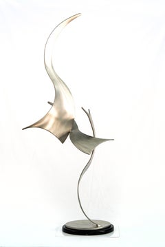 Elegant Movements 171 - scultura contemporanea, astratta e forgiata in acciaio inossidabile