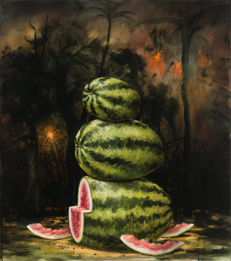 The Feast of S. Abundance  - Painting by Kevin Sloan