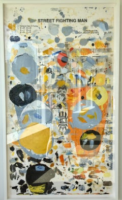 Street Fightin' Man (BRIGHT ORANGE/ YELLOW, MULTICOLORED PALETTE, OIL ON MYLAR)