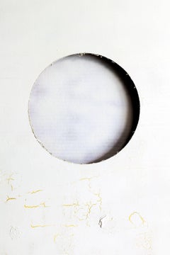 Kevin Todora, white moon, direct inkjet photograph on MDO contemporary wall art