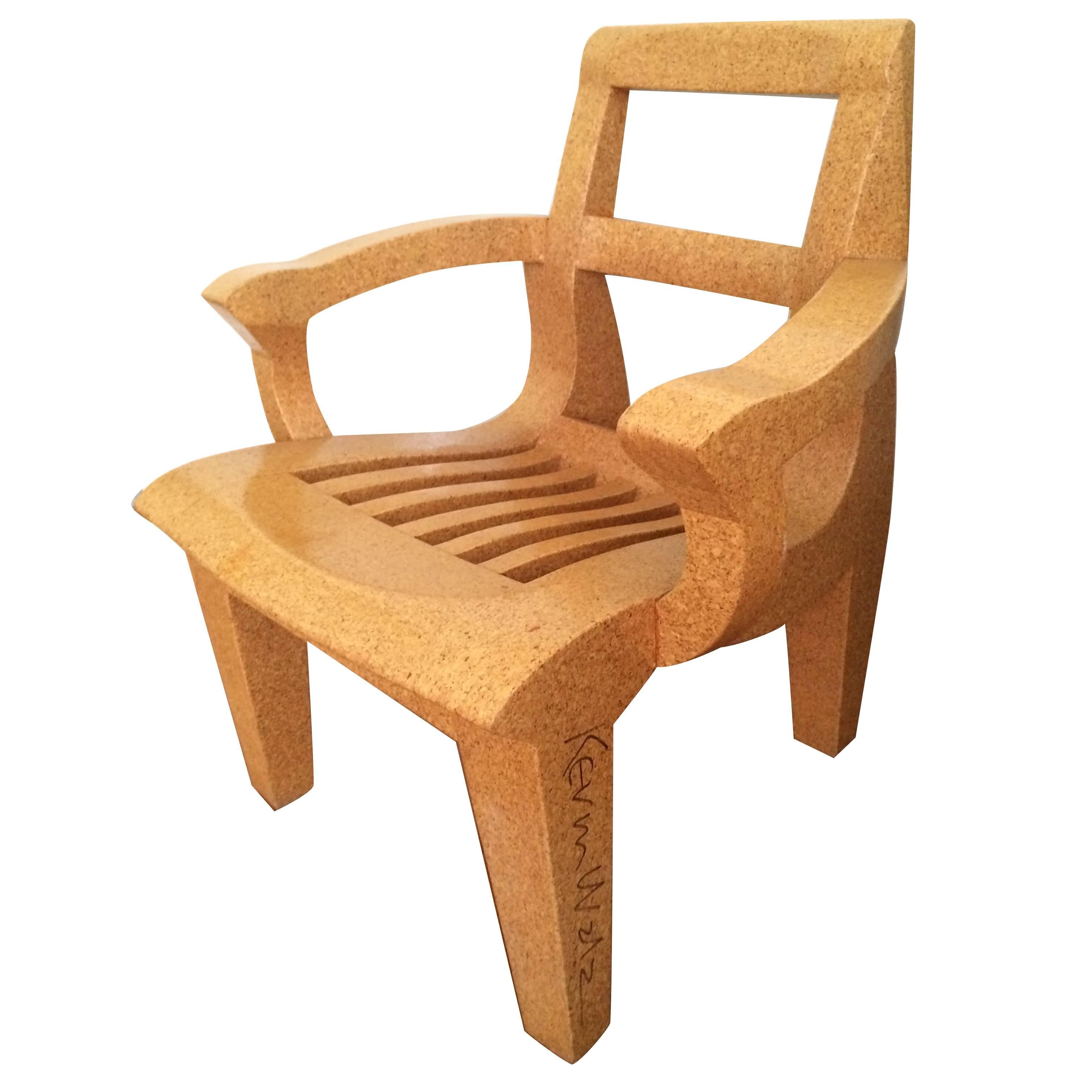 Kevin Walz for Korq inc. armchair, 1997; a rare organic modern design- signed by the designer.