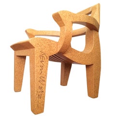 Kevin Walz, Rare "Korq Armchair," Signed by Designer