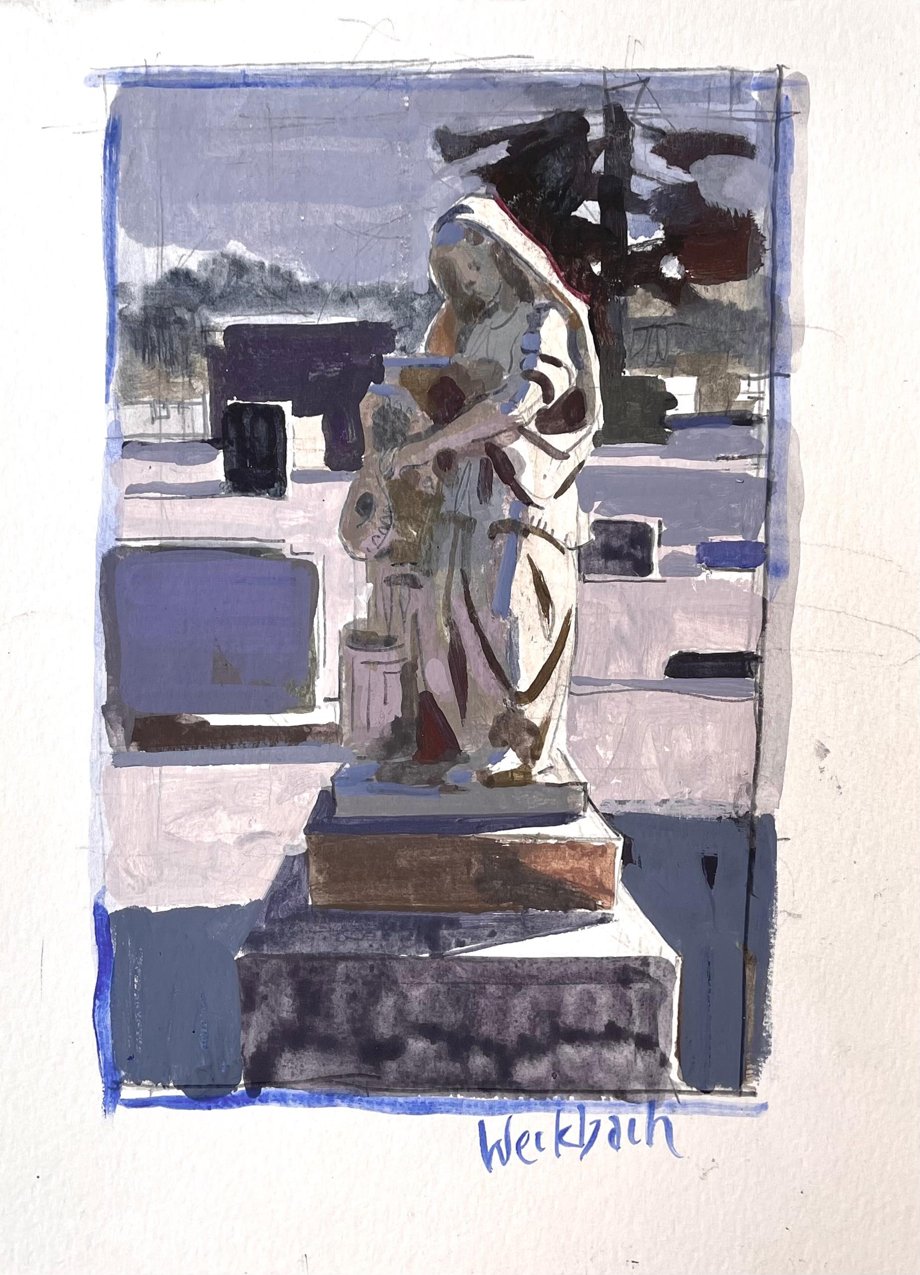 « Angle » (2021), peinture originale en techniques mixtes de Kevin Weckbach