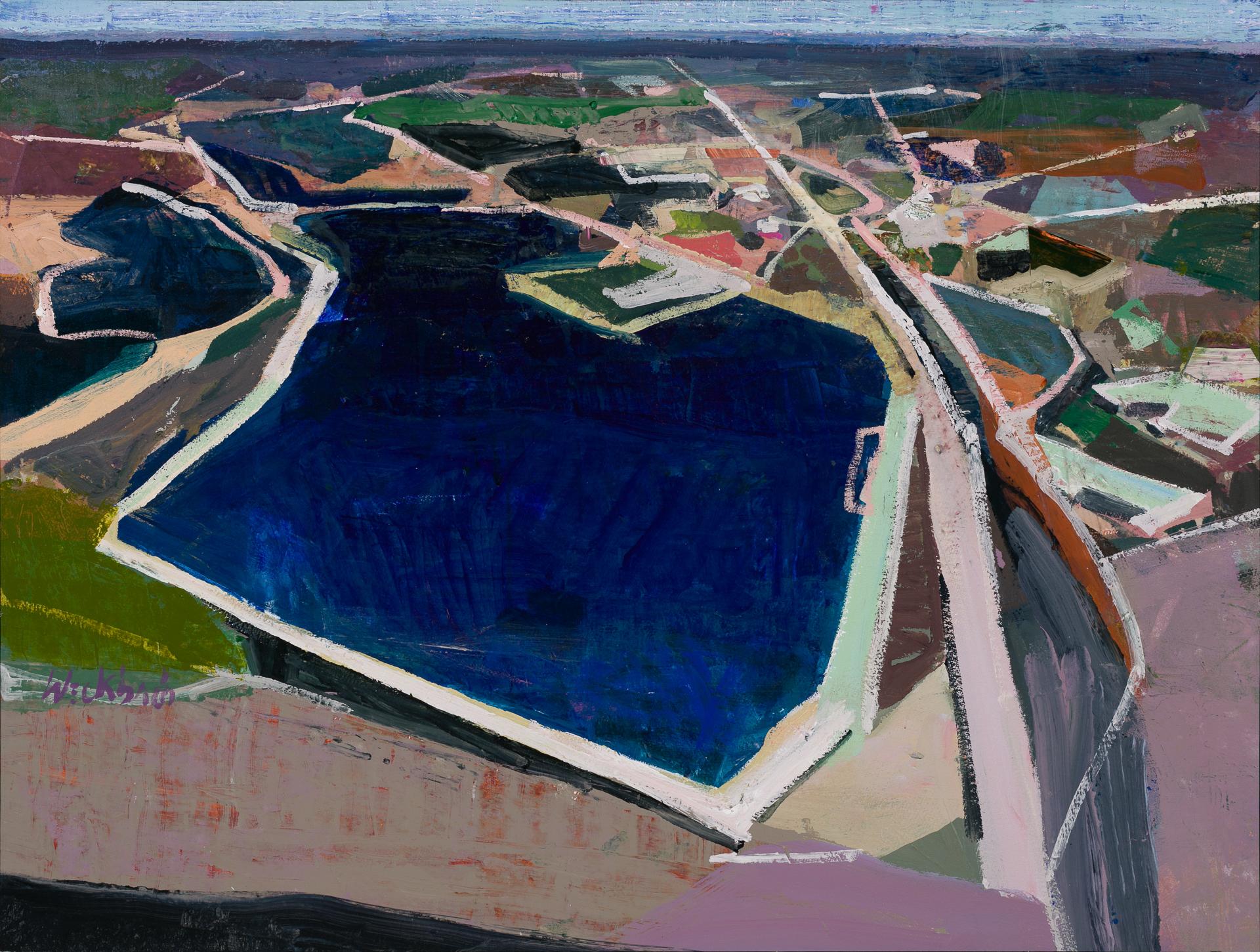 "Azul profundo", Pintura al óleo