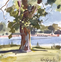 "Dog Tree" (2021), Original Watercolor Painting by Kevin Weckbach