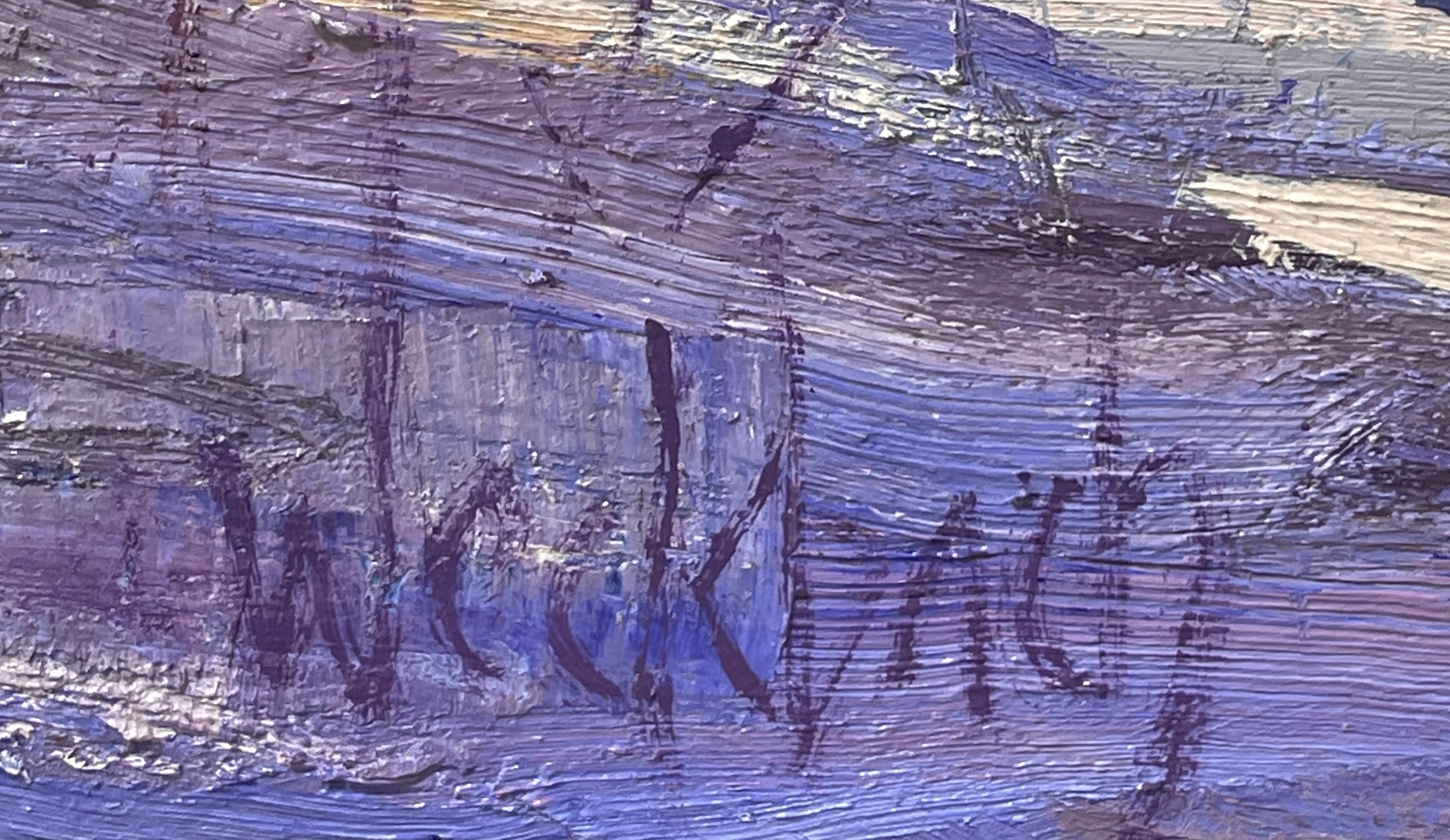 „Fresh Powder“ (2024), Original-Ölgemälde von Kevin Weckbach, Schneeszene im Angebot 4