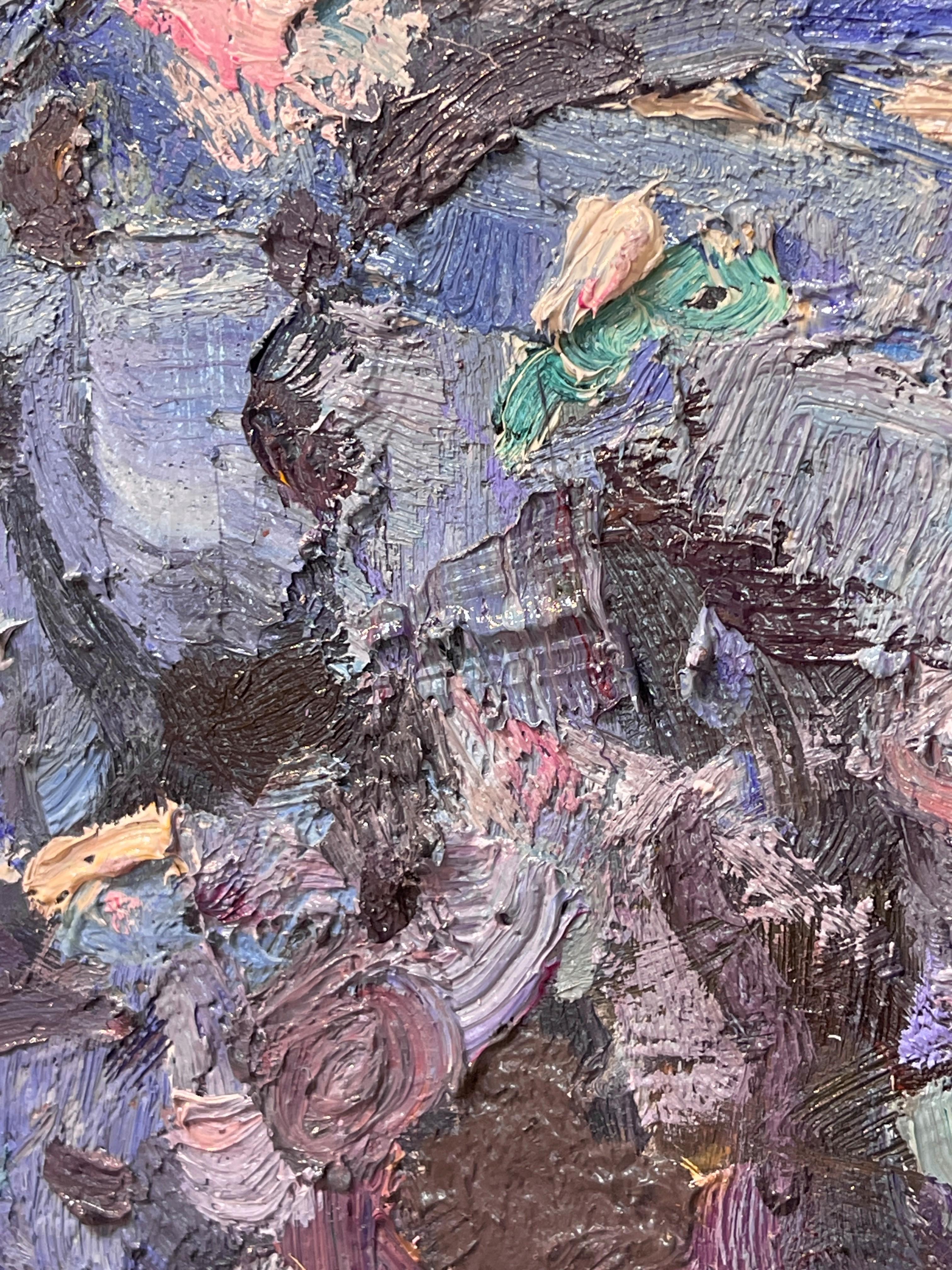 „Fresh Powder“ (2024), Original-Ölgemälde von Kevin Weckbach, Schneeszene im Angebot 6
