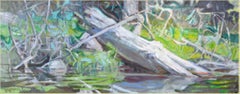 "Wading Log", Oil Painting