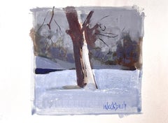 „Winter Tree“ (2021), Original-Aquarellgemälde von Kevin Weckbach