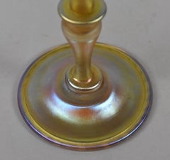 Kew Blas Gold Art Glass Trumpet Vase