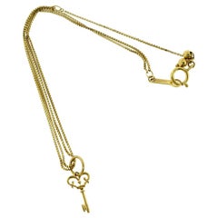 Key Charm Yellow Gold Anklet Foot Chain / Bracelet