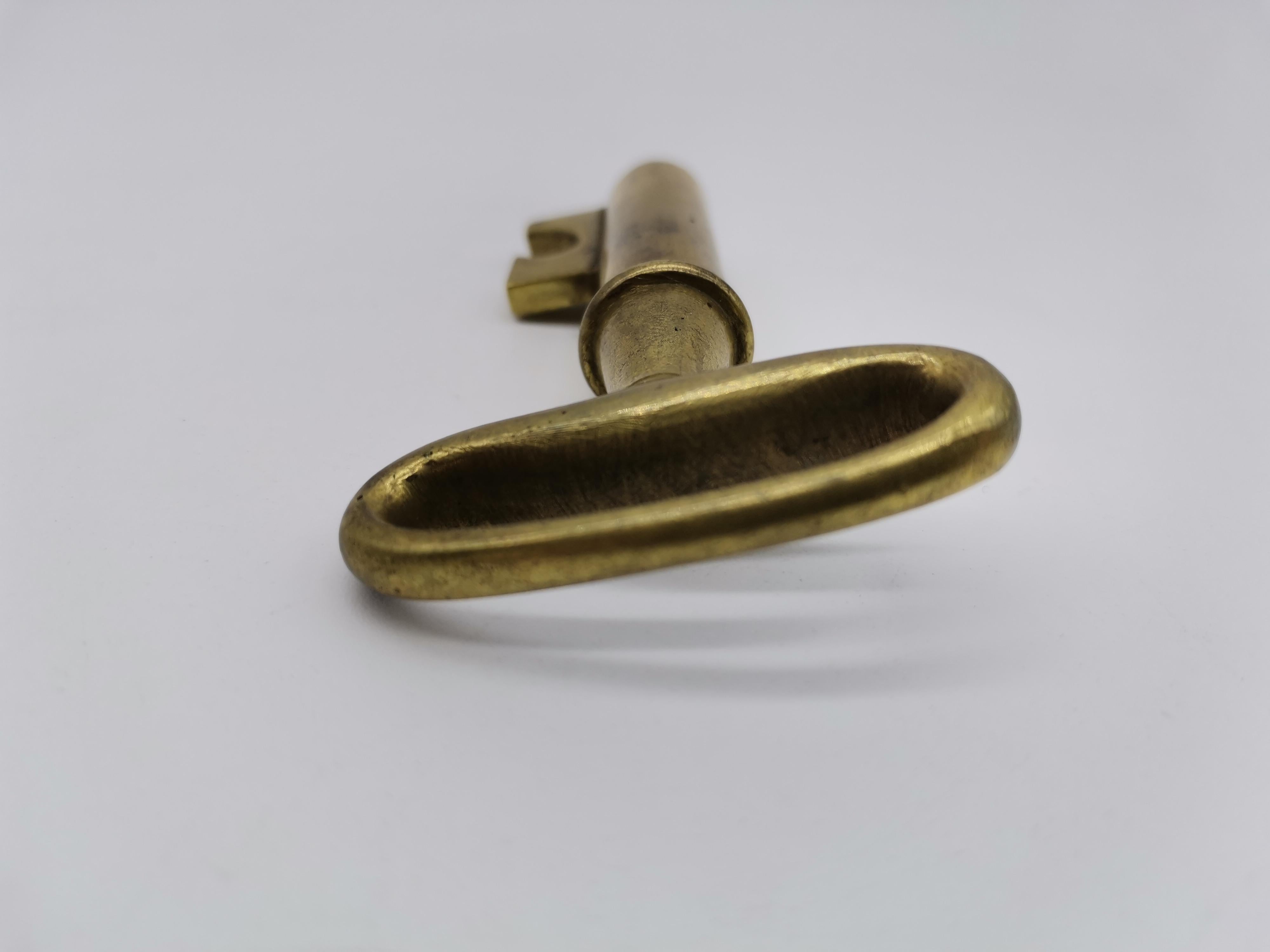 Metalwork Key Cork Screw, Brass, Carl Auböck Vienna, Austria For Sale