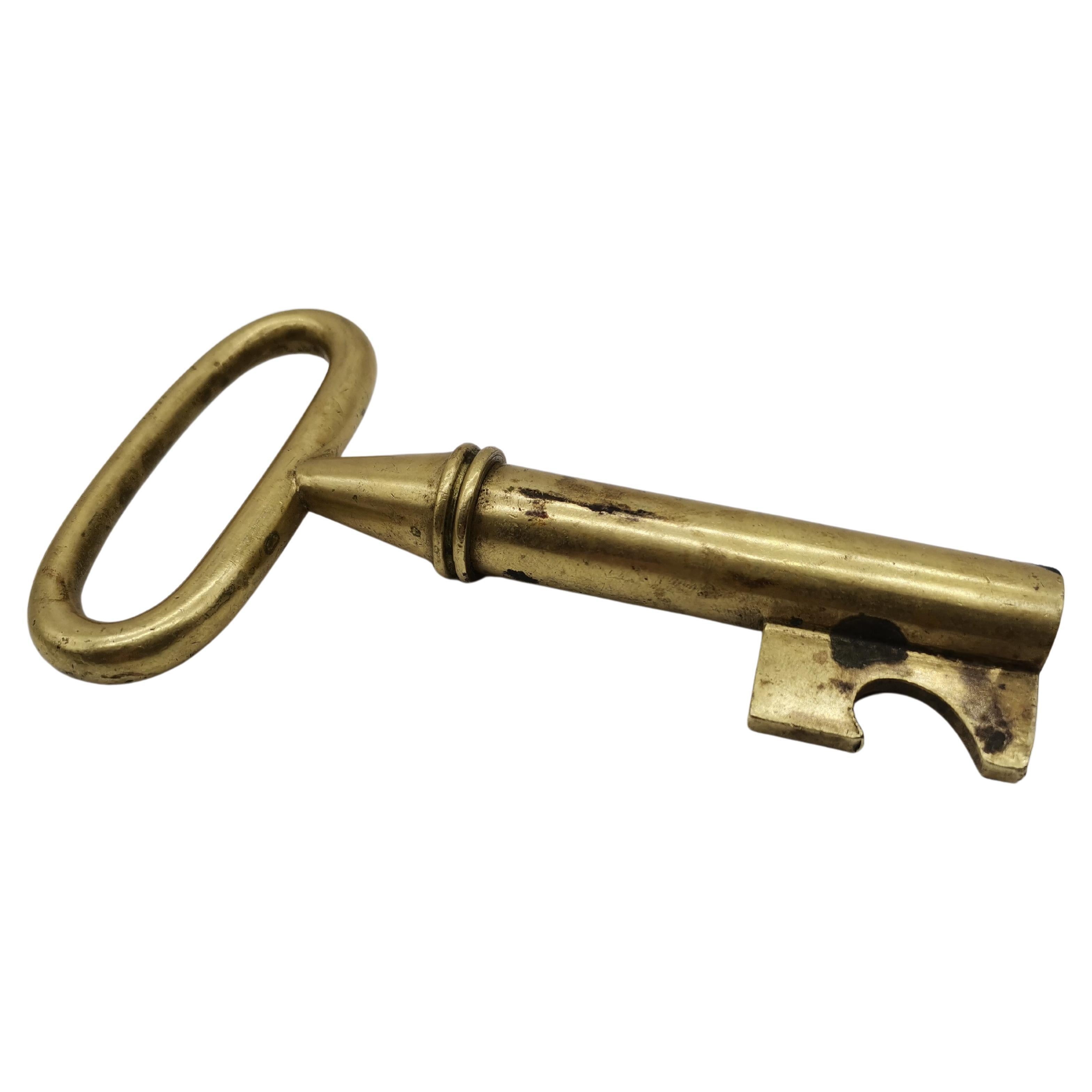 Key Cork Screw, Brass, Carl Auböck Vienna, Austria For Sale