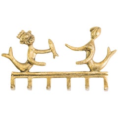 Key Holder Displaying a Sea God Offering a Fish to a Mermaid