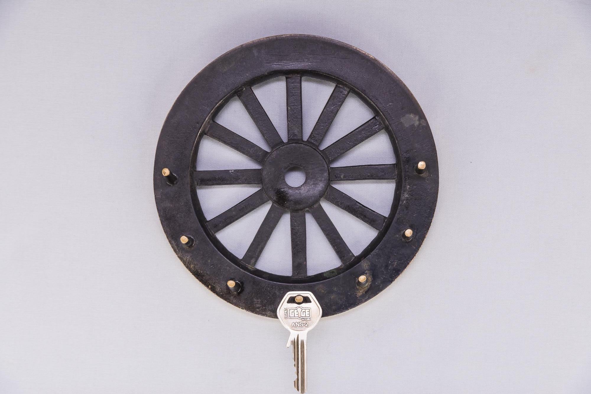Austrian Key Holder in a Style of a Wheel by Walter Bosse, circa 1950s For Sale