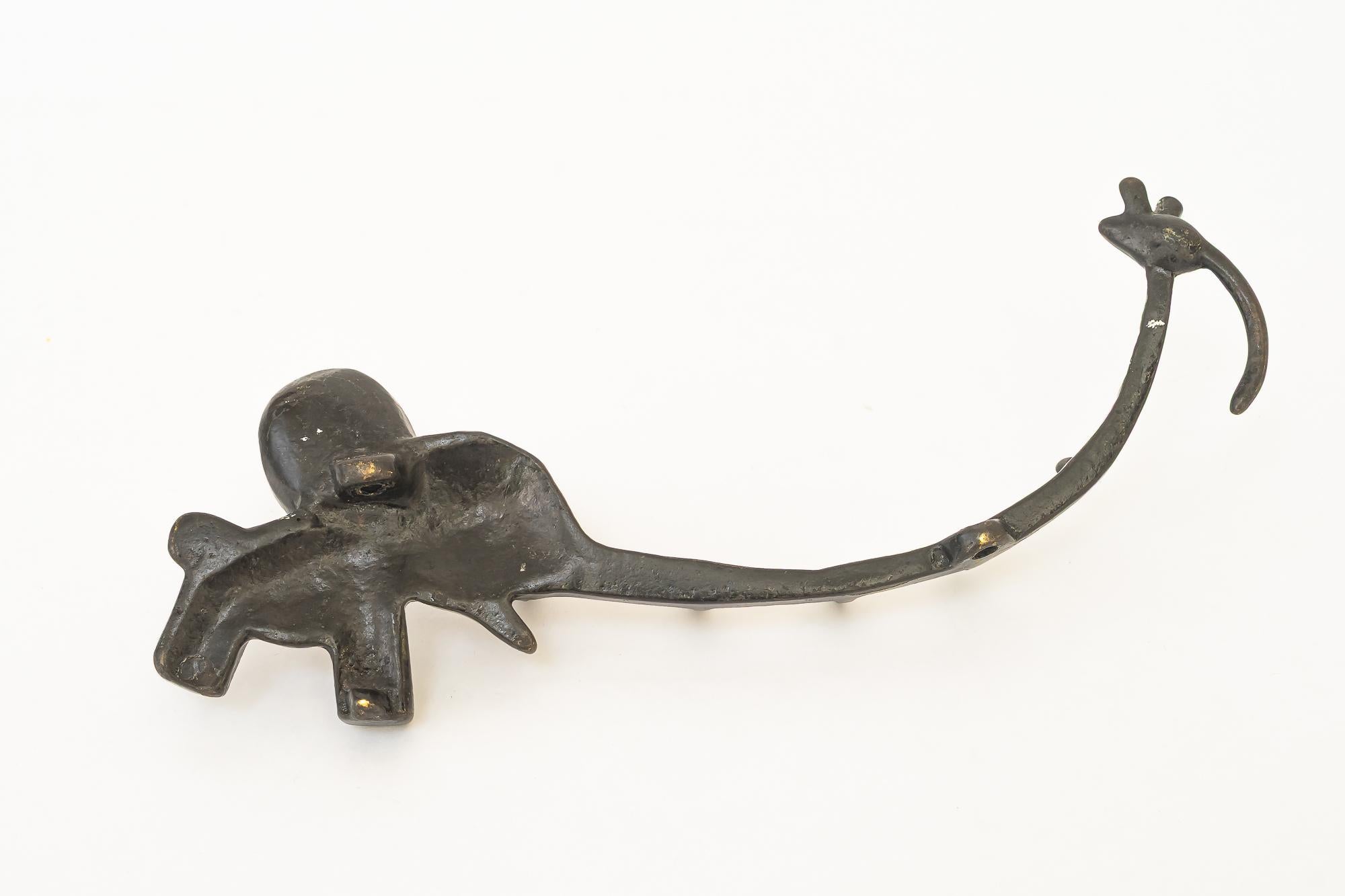 key holder sculpture elephant by walter bosser for wall vienna around 1950s For Sale 1