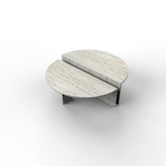 Key Italian Travertine Marble Coffee Table Bespoke Collectible Furniture Spain