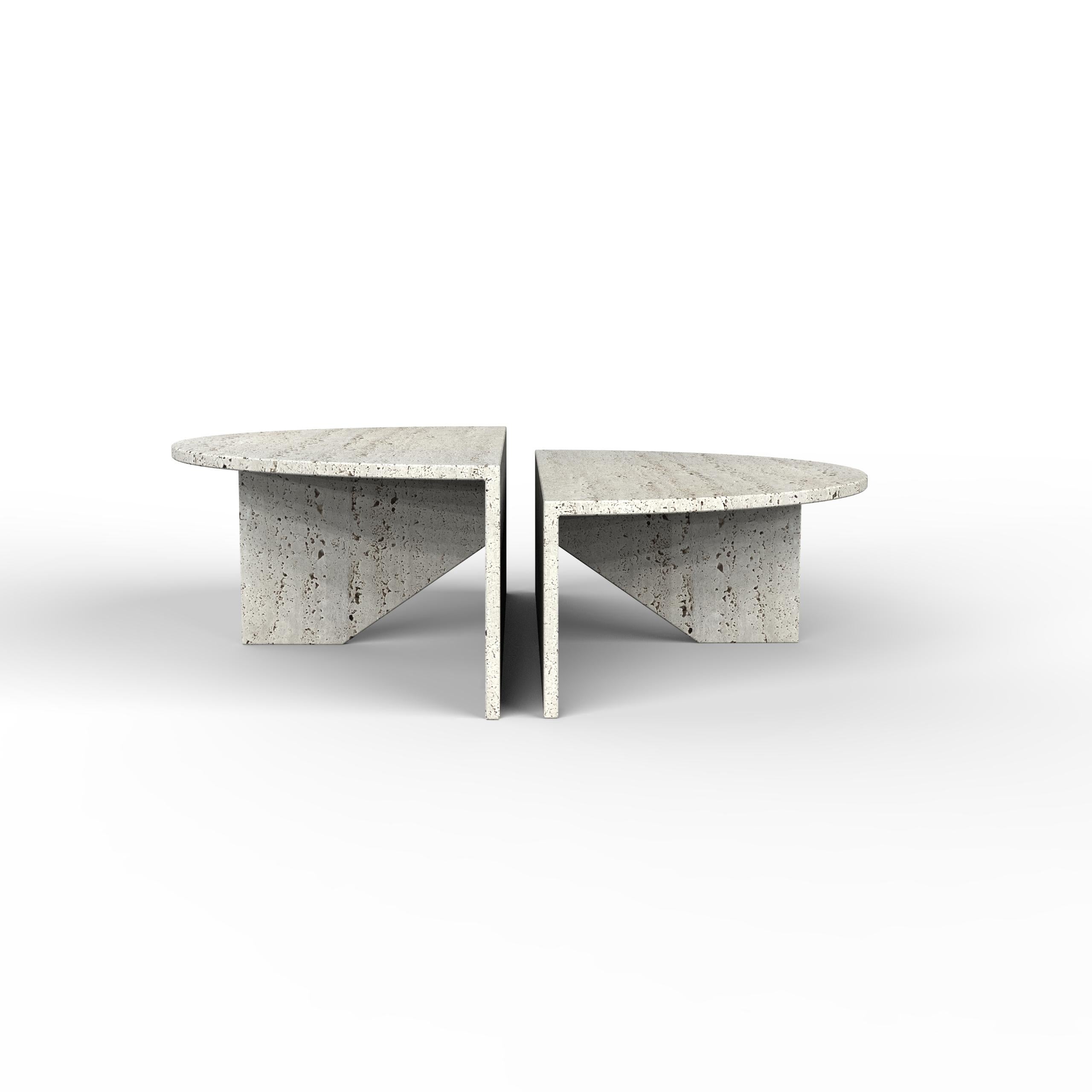 Fait main Key Italian Travertine Marble Coffee Table Bespoke Collectible Furniture Spain en vente